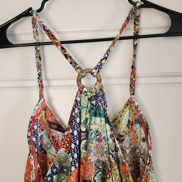 Whimsical Boho-Chic Top Juniors Sz XL (15-17) Beaded Free Spirits Patchwork - Picture 5 of 16